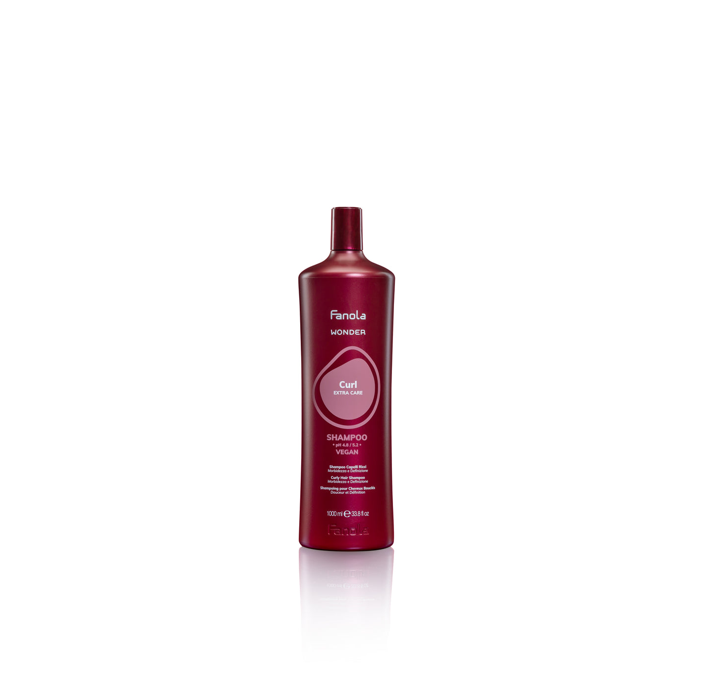 Fanola Wonder Curl Extra Care Shampoo for curly hair, vegan formula, 1000ml bottle