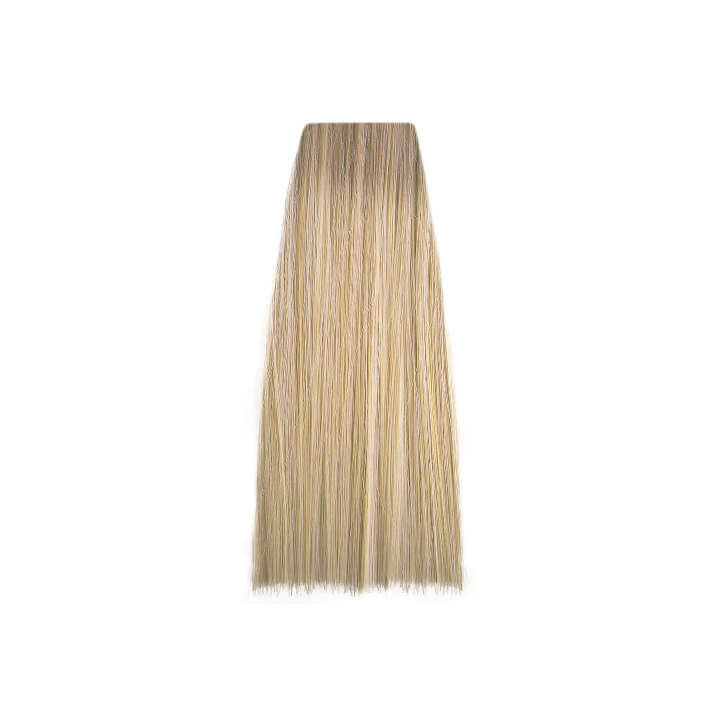 Blonde hair swatch with subtle highlights for salon color selection