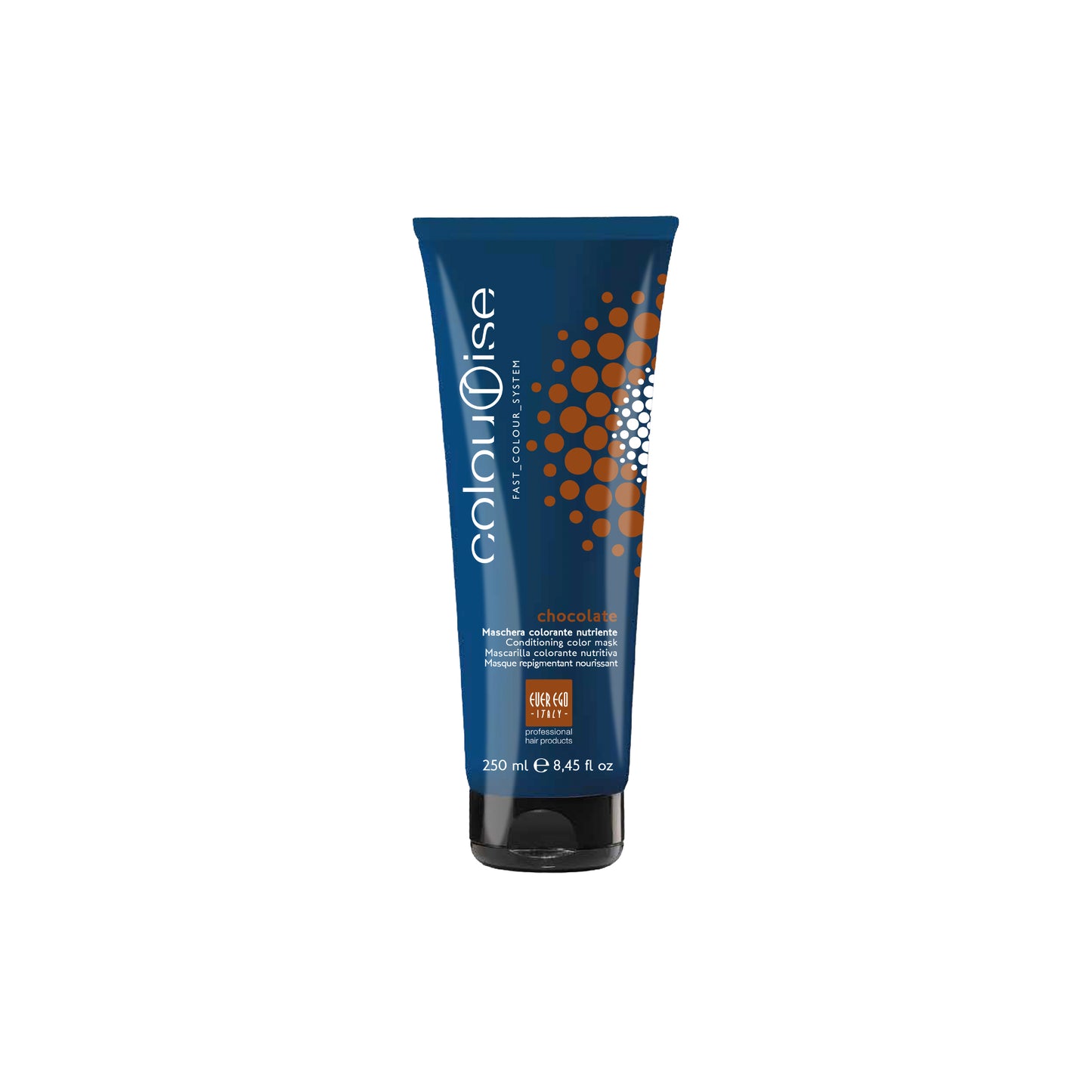 Chocolate conditioning color mask for hair, 250ml, professional hair care product