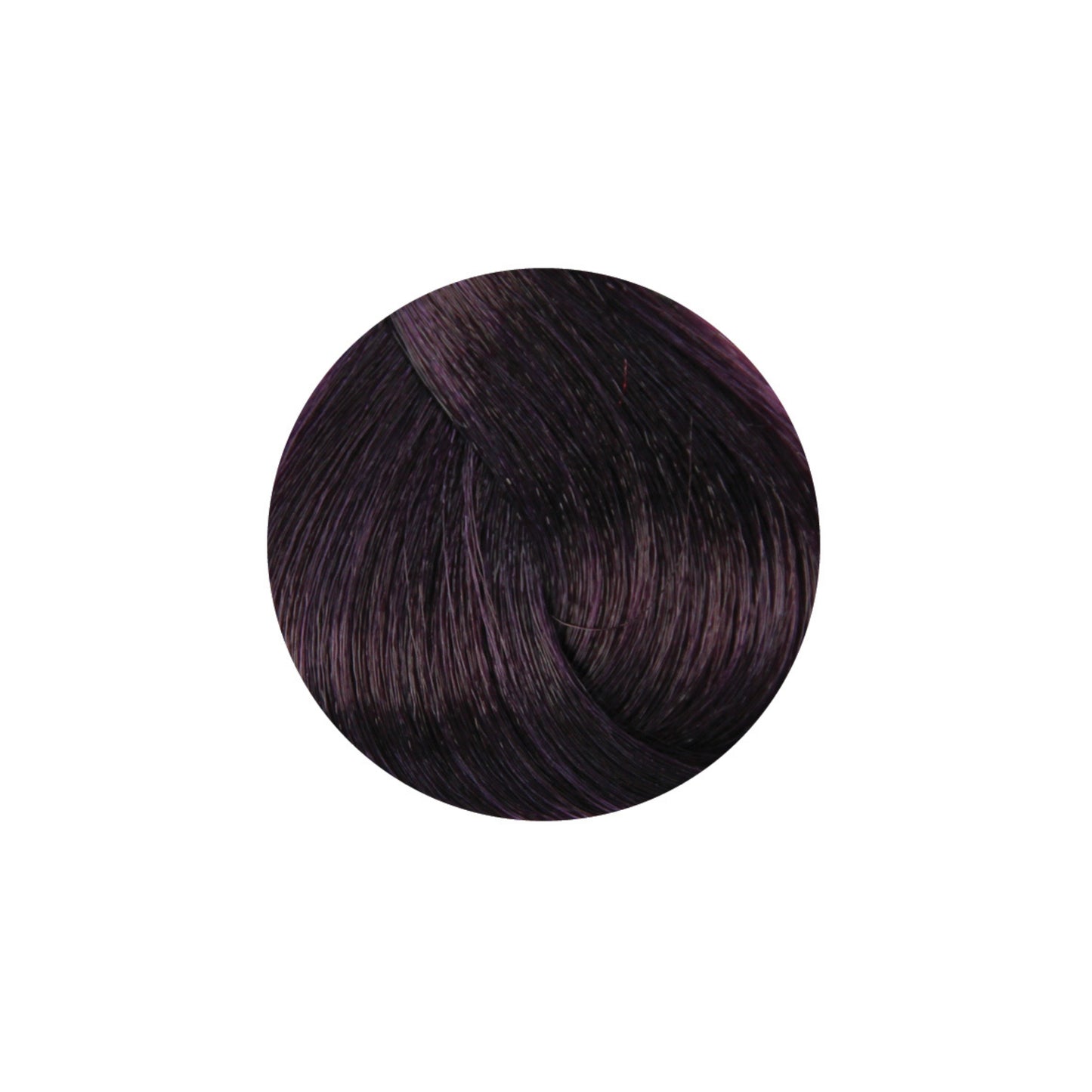 Deep violet hair color swatch for salon or home use, showcasing rich purple tones and smooth texture.