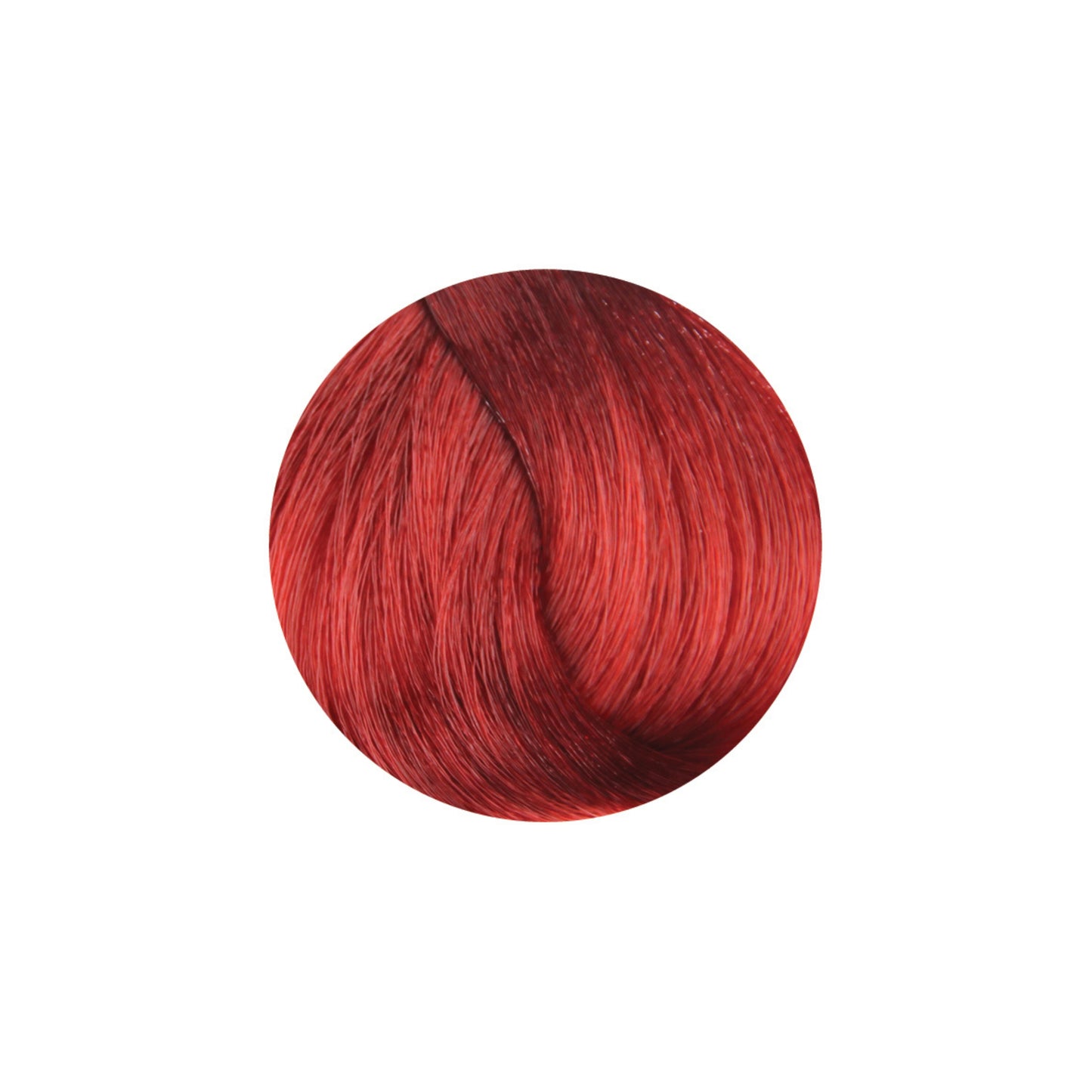 Vibrant red hair color swatch, rich copper tone for bold beauty looks