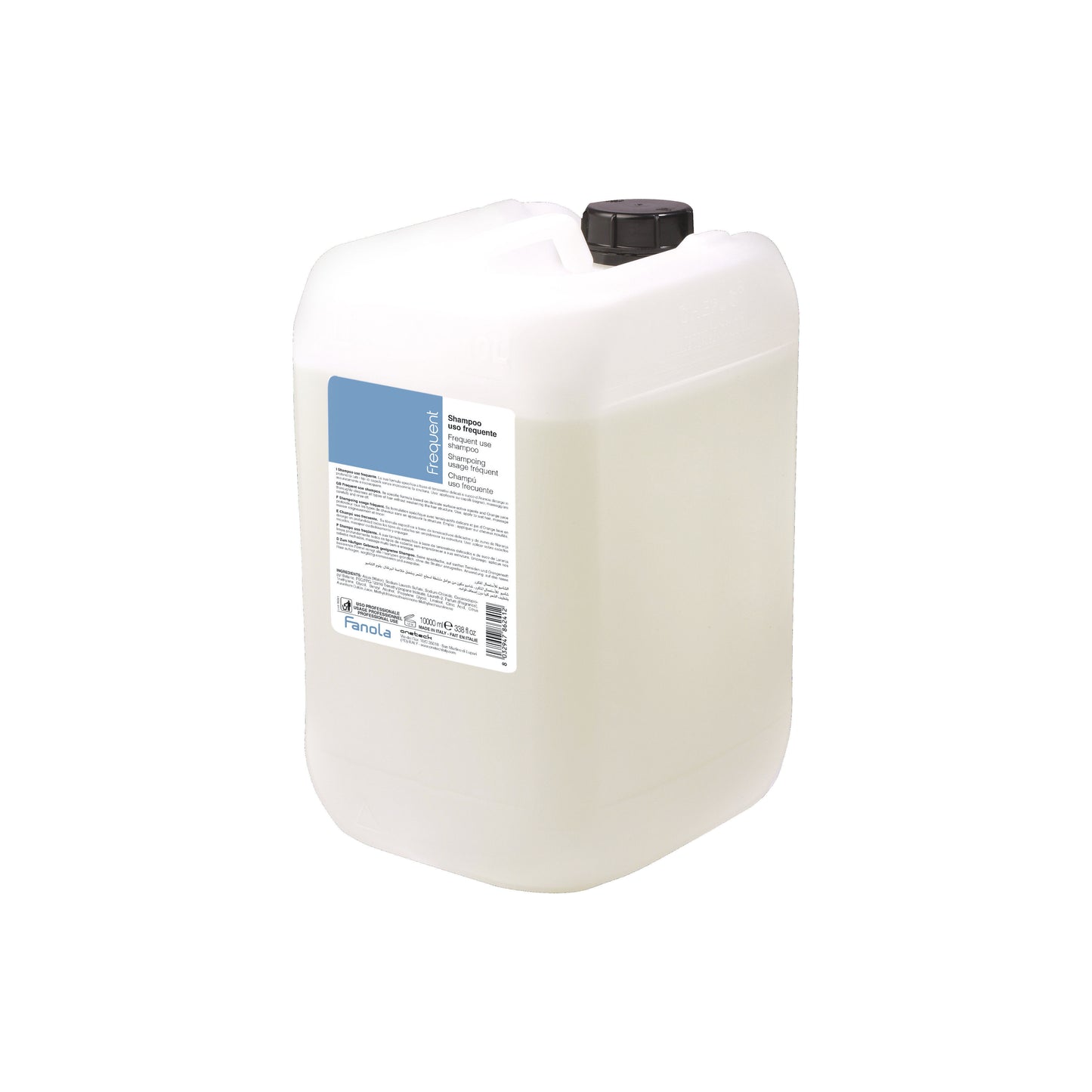 Frequent use shampoo in 10L professional container for salon hair care