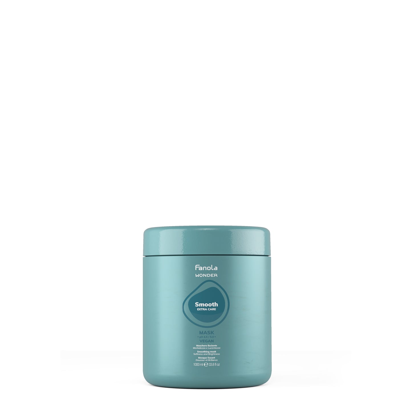 Fanola Wonder Smooth Extra Care Vegan Hair Mask for Softness & Brightness, 1000ml