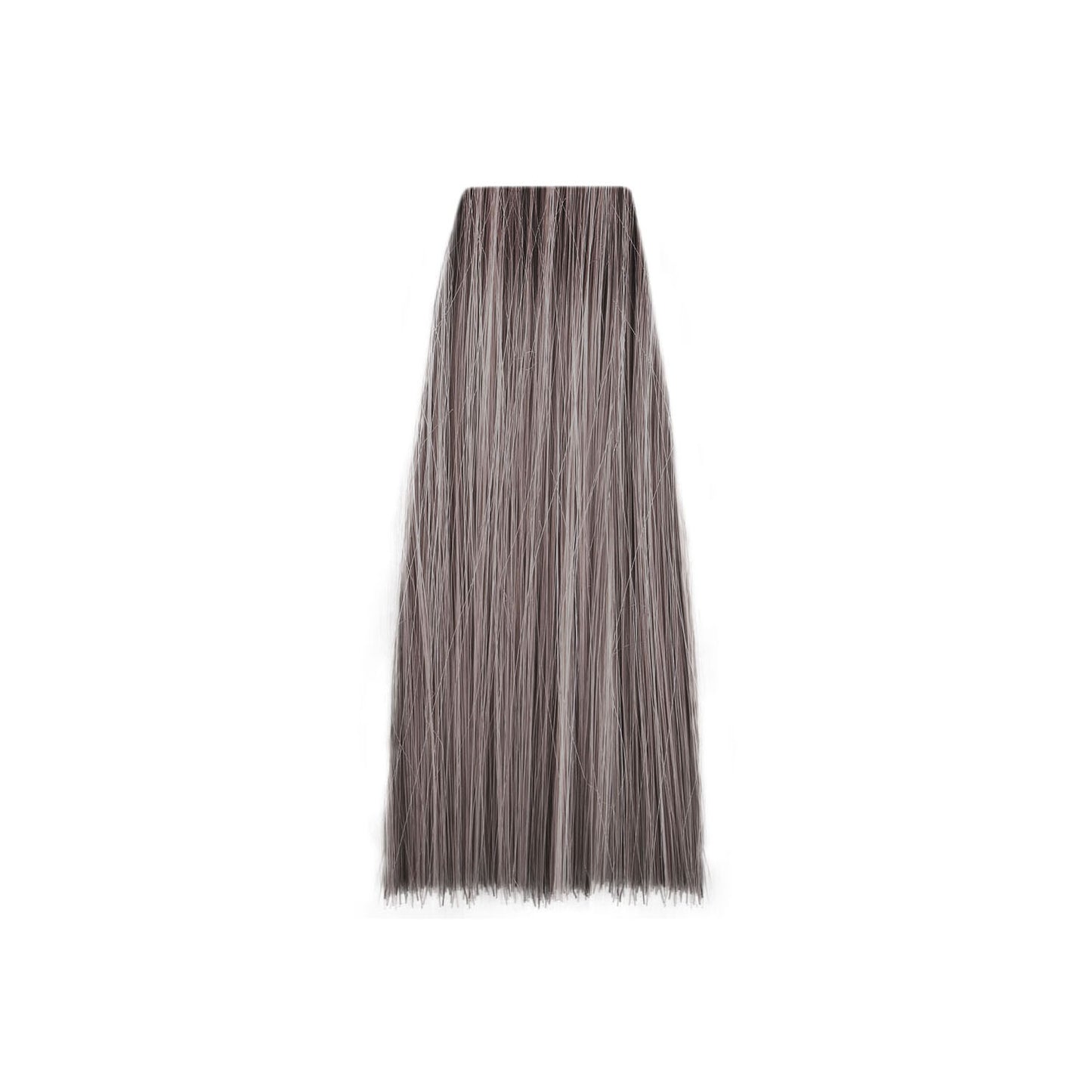 Ash brown hair swatch with subtle highlights for salon color matching