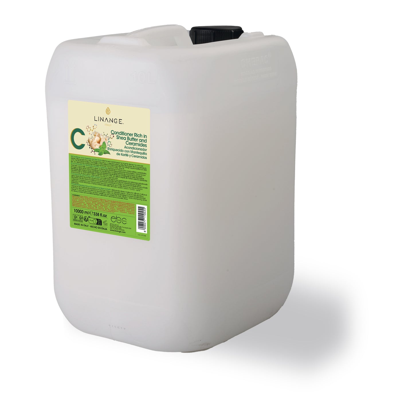 Linange Italy 10L conditioner rich in shea butter and ceramides for salon use