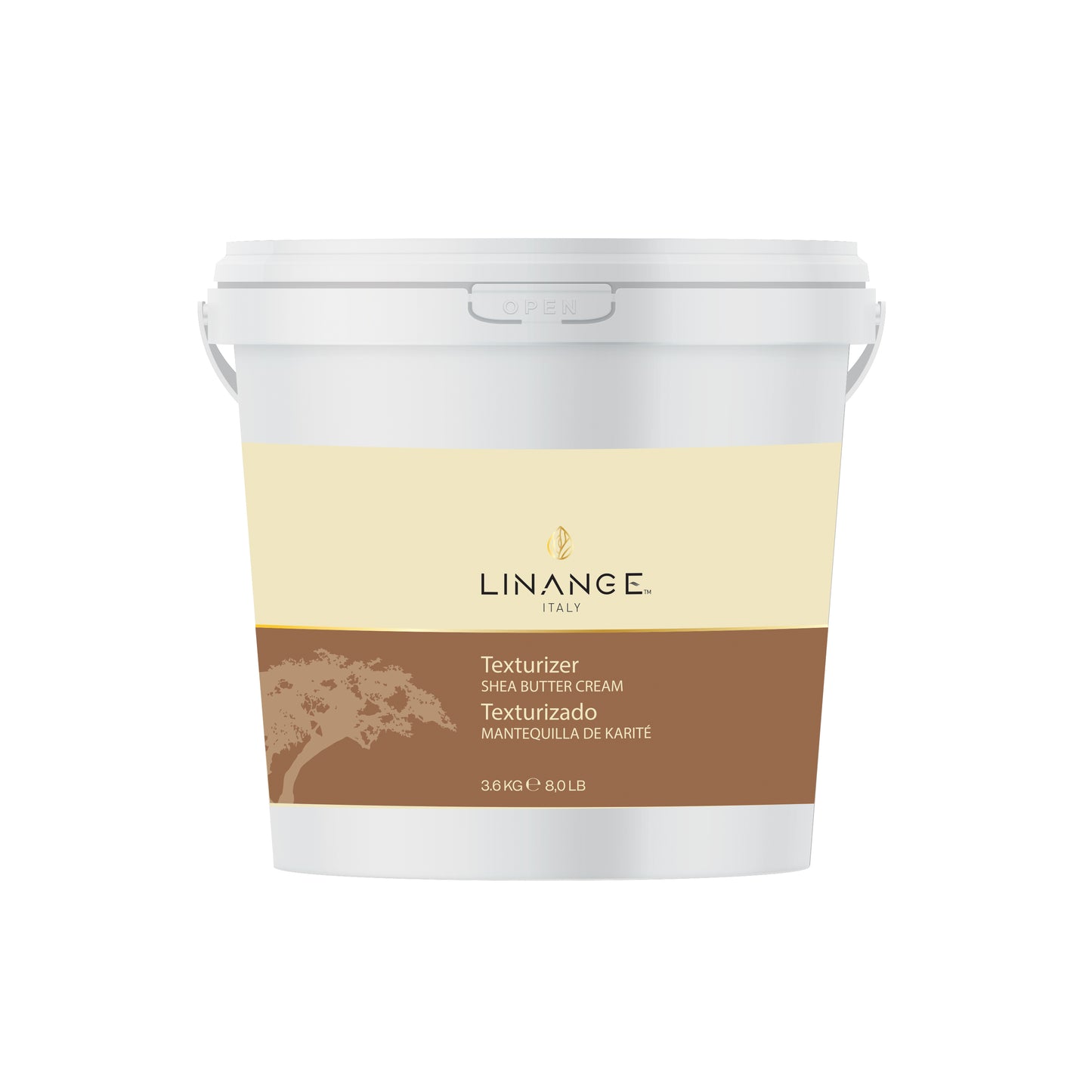 Linange Italy Texturizer Shea Butter Cream 3.6kg professional hair care product for salon use