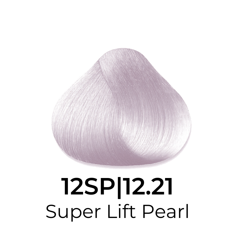 Super Lift Pearl 12SP|12.21 hair color swatch, ultra-light pastel violet tone for beauty styling