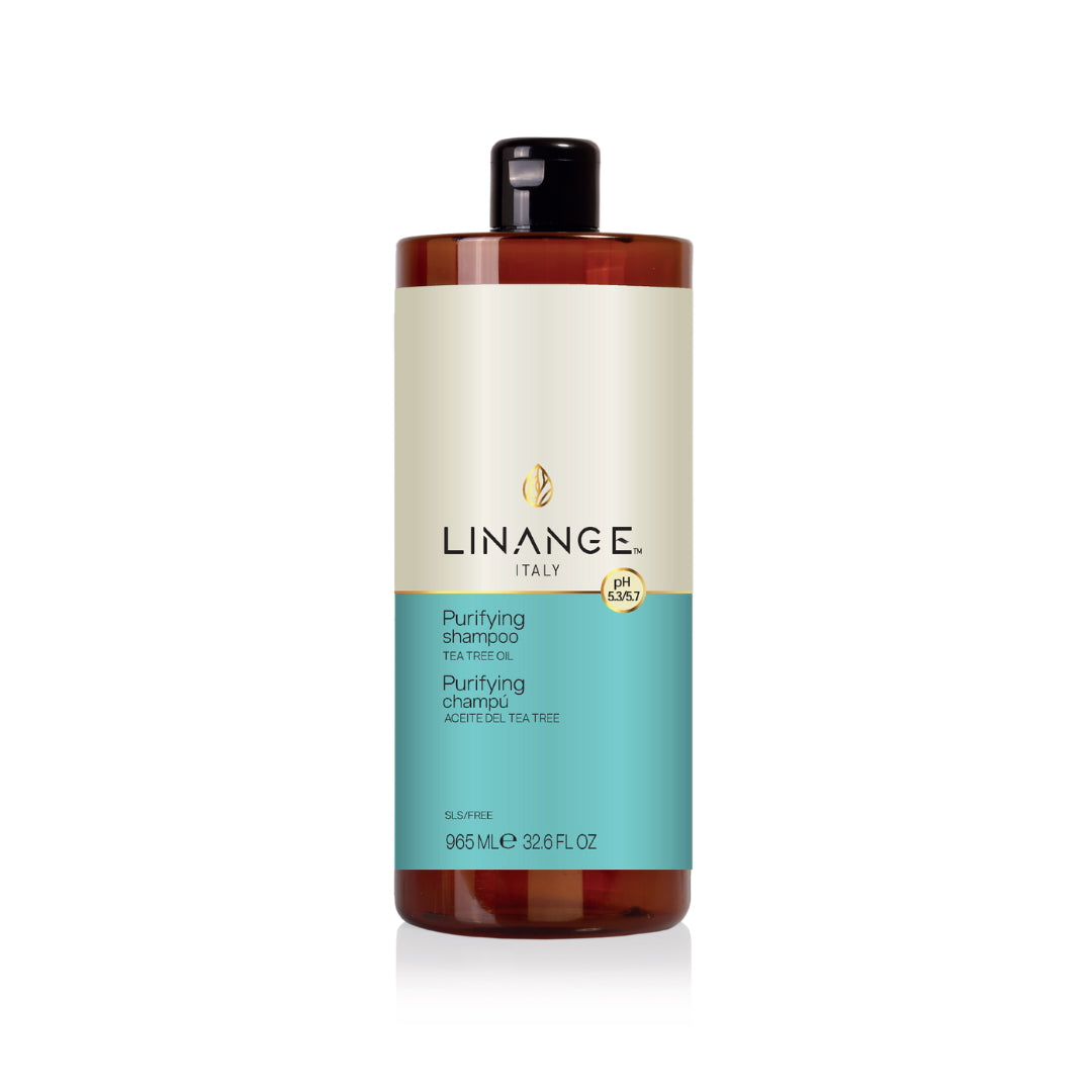 Linange Italy Purifying Shampoo with Tea Tree Oil, SLS-Free, 965ml