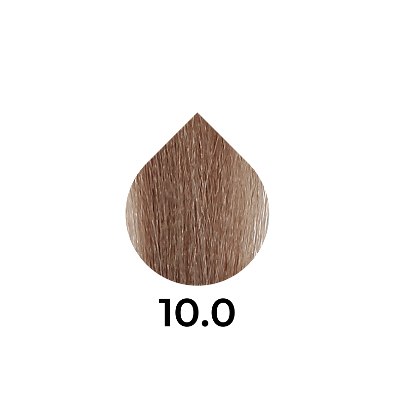 Hair color swatch 10.0 natural brown shade for salon use