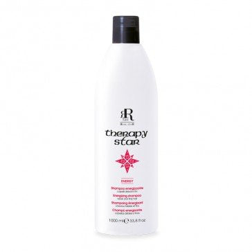 Therapy Star Energy Shampoo bottle with pink floral design, 1000ml, for vibrant hair care