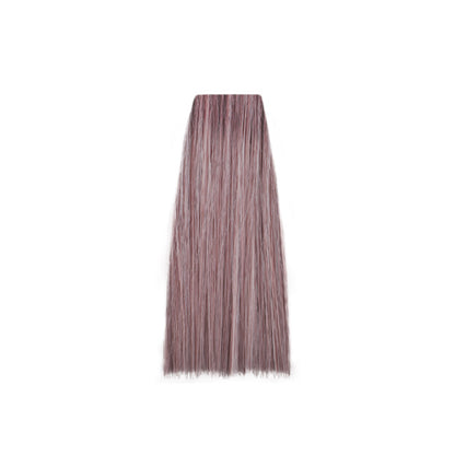 Mauve pink hair color swatch for salon or home use, showcasing soft pastel tone on straight strands