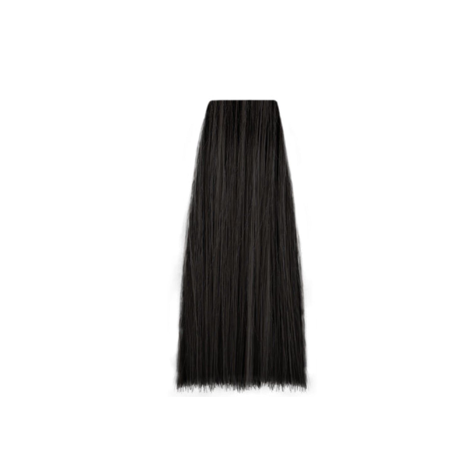Smooth black hair swatch for salon color matching and beauty styling
