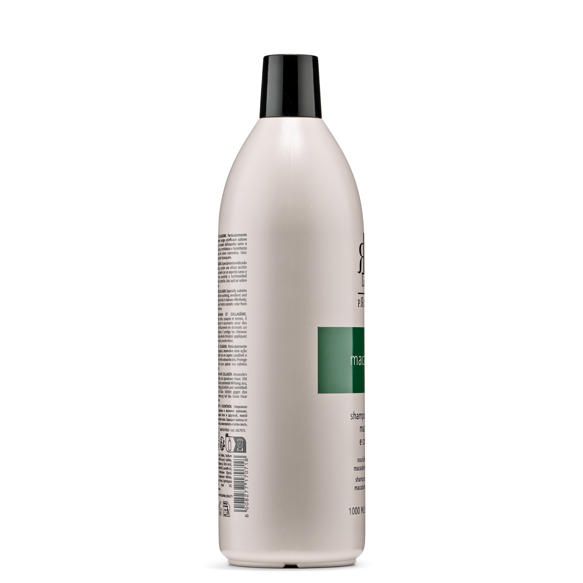 Macadamia & collagen nourishing shampoo bottle, 1000ml, professional hair care for healthy shine