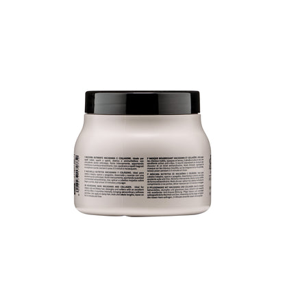 Nourishing hair mask with macadamia and collagen for dry, treated hair