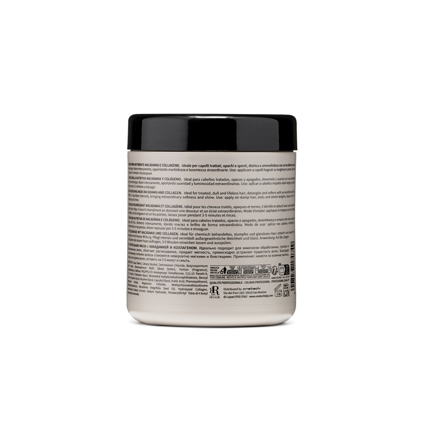 Nourishing hair mask with macadamia and collagen for dull, treated hair – professional quality