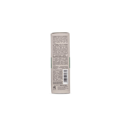 Macadamia and collagen hair care product box with multilingual text and barcode