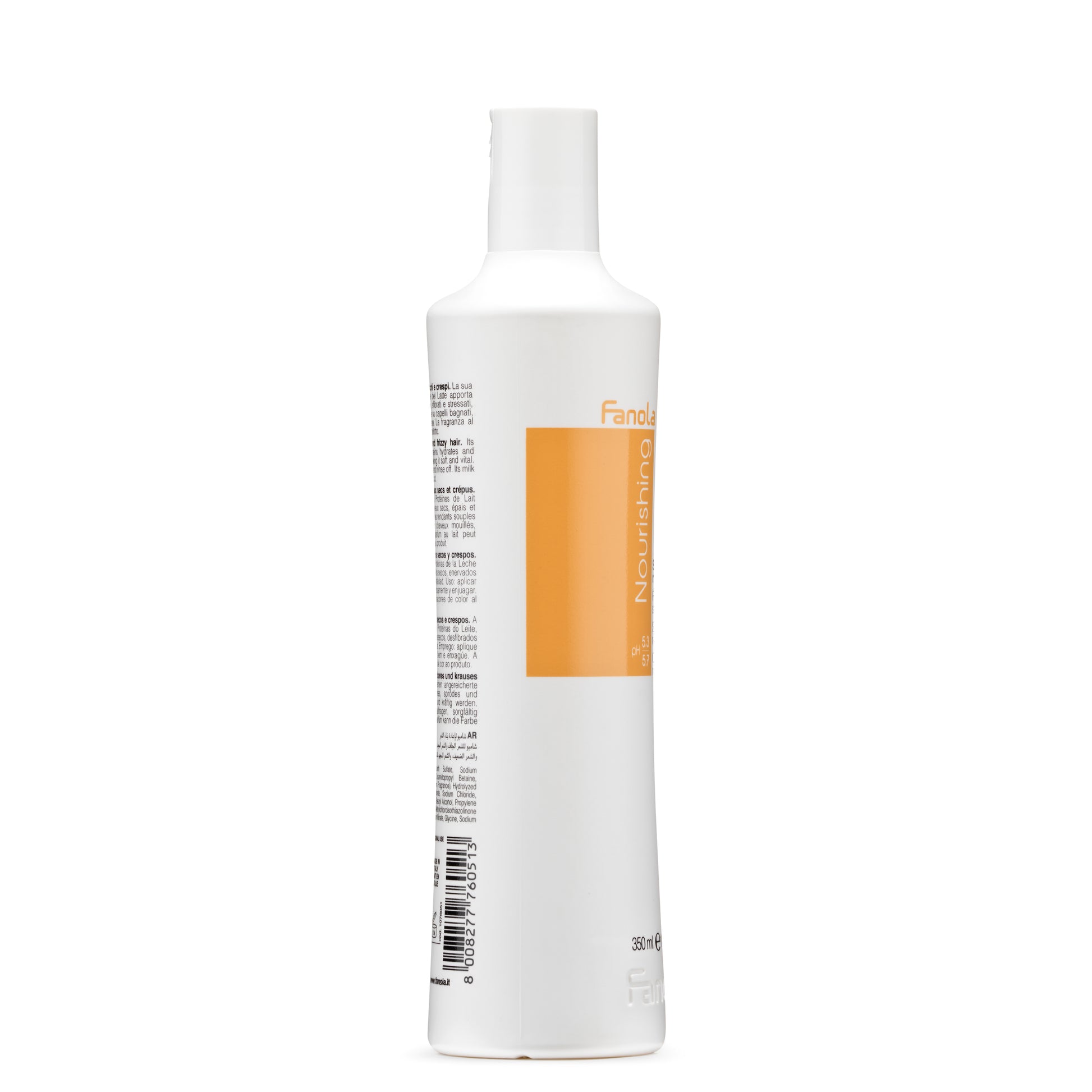 Fanola Nourishing hair milk for dry, frizzy hair, 350ml bottle with orange label
