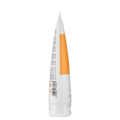 White and orange hair treatment tube, 300ml, made in Italy, for dry curly hair care