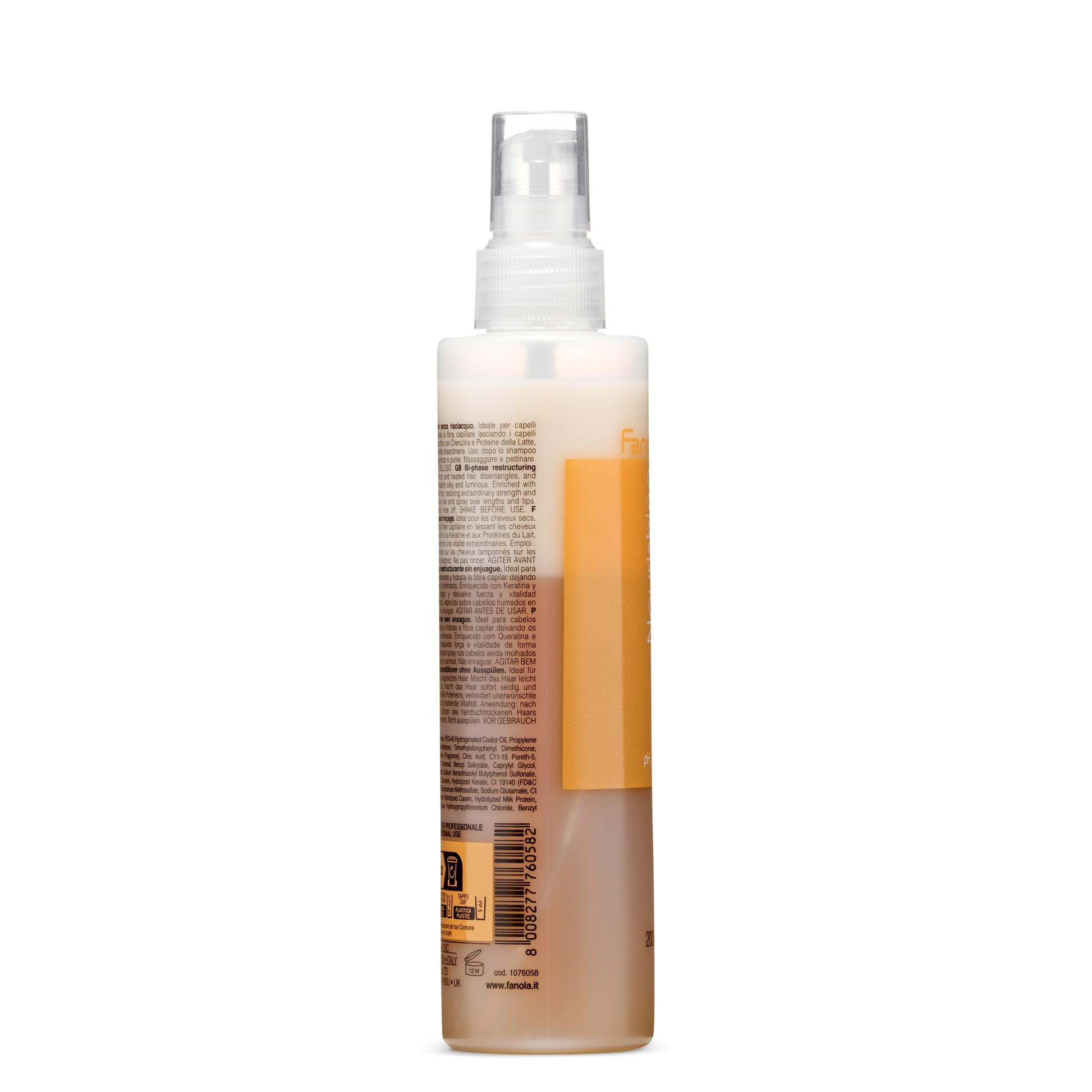 Fanola GB Bi-phase Restructuring Hair Spray for Frizzy & Treated Hair, No Rinse