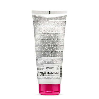 Nourishing hair color mask for natural, colored, or streaked hair with Color Lock Technology, made in Italy