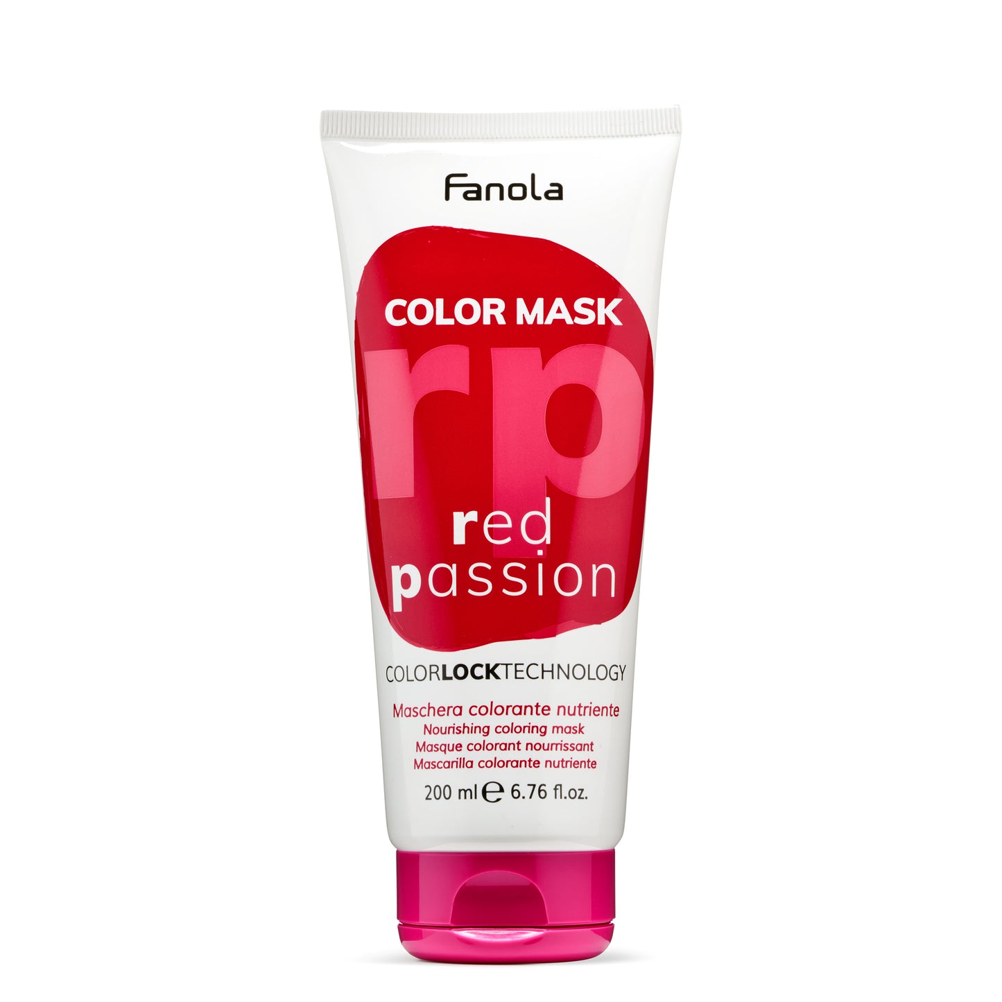 Fanola Red Passion Color Mask for vibrant hair color, 200ml nourishing treatment with ColorLock Technology