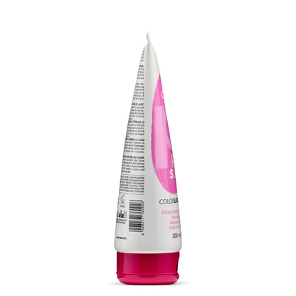 Pink and white tube of Colorlock nourishing hair mask for colored hair, 200ml