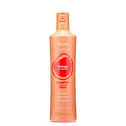 Fanola Vitamins Energy BE Complex Shampoo for weak and fine hair, vegan formula, 350ml