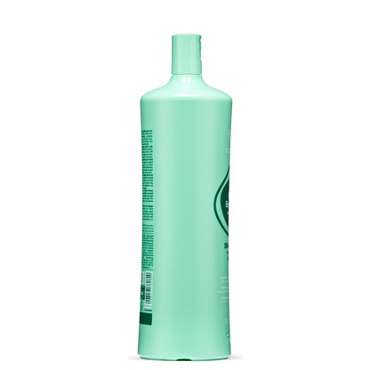 Mint green shampoo bottle for greasy hair, 1000ml, with vitamin complex and purifying formula
