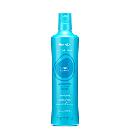 Fanola Vitamins Sensi Shampoo for sensitive scalp and hair, vegan formula, 350ml