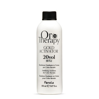 Fanola Oro Therapy Gold Activator 20vol for Color Keratin, 150ml oxidizing emulsion