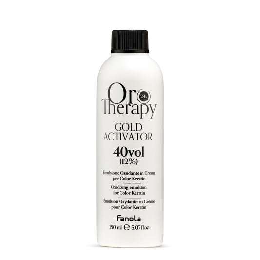 Oro Therapy Gold Activator 40vol for Color Keratin, 150ml oxidizing emulsion by Fanola