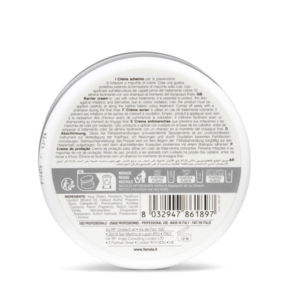 Barrier cream for color treatment protection, multi-language label, made in Italy, professional use