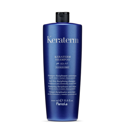 Keraterm anti-frizz disciplining shampoo for straightened & chemically treated hair, 1000ml
