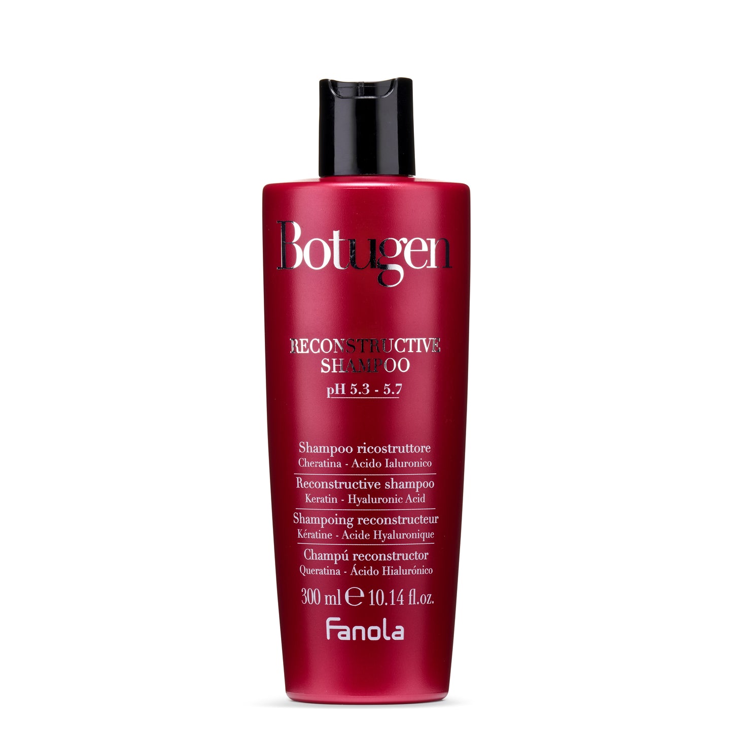 Botugen Reconstructive Shampoo with Keratin & Hyaluronic Acid, 300ml, pH 5.3-5.7 for hair repair