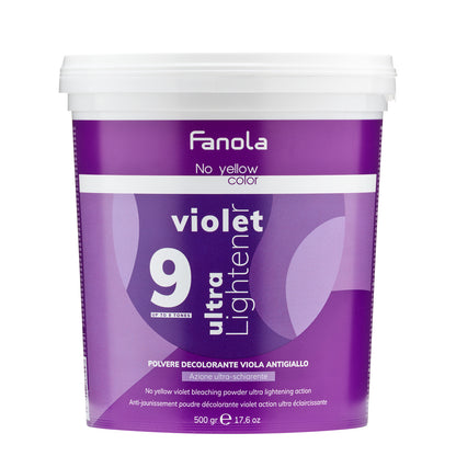 Fanola Violet Ultra Lightener 9 tones, no yellow color, 500g bleaching powder for hair lightening