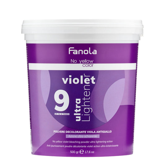 Fanola Violet Ultra Lightener 9 tones, no yellow color, 500g bleaching powder for hair lightening
