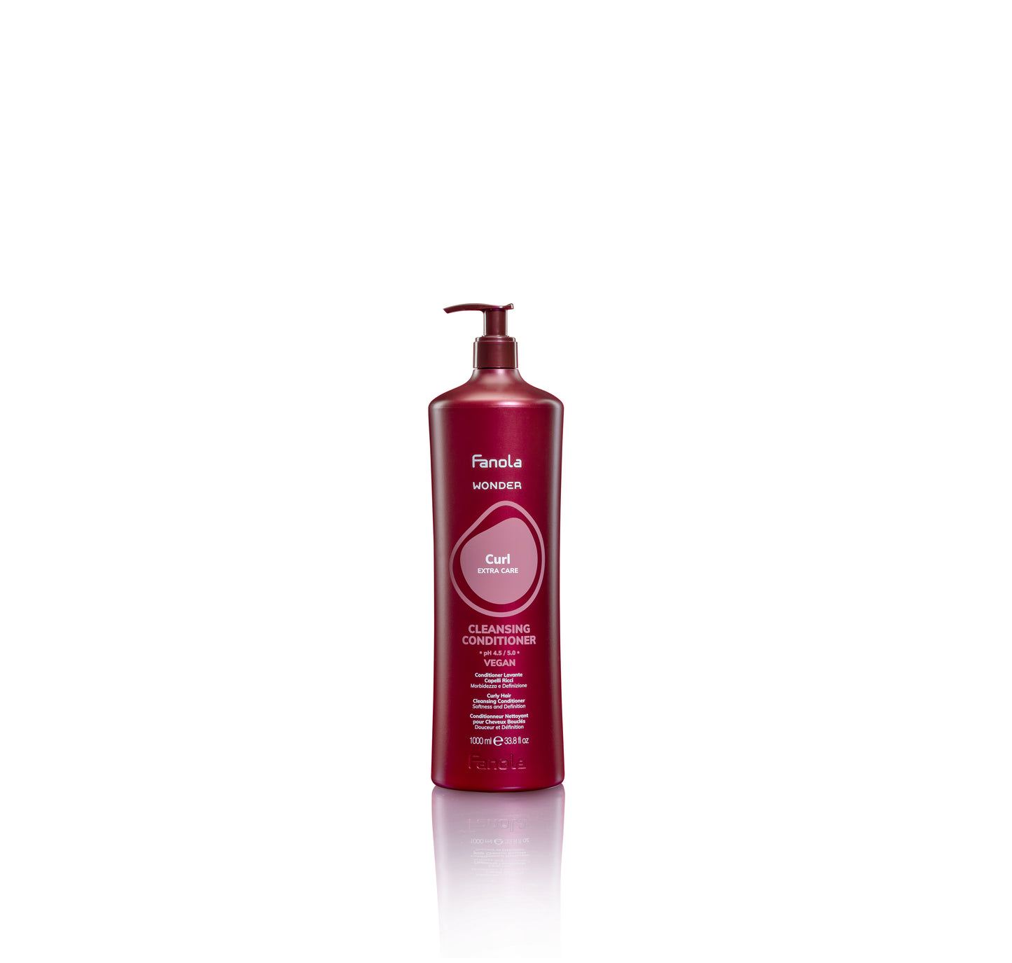 Fanola Wonder Curl Extra Care Cleansing Conditioner for curly hair, vegan formula, 1000ml bottle