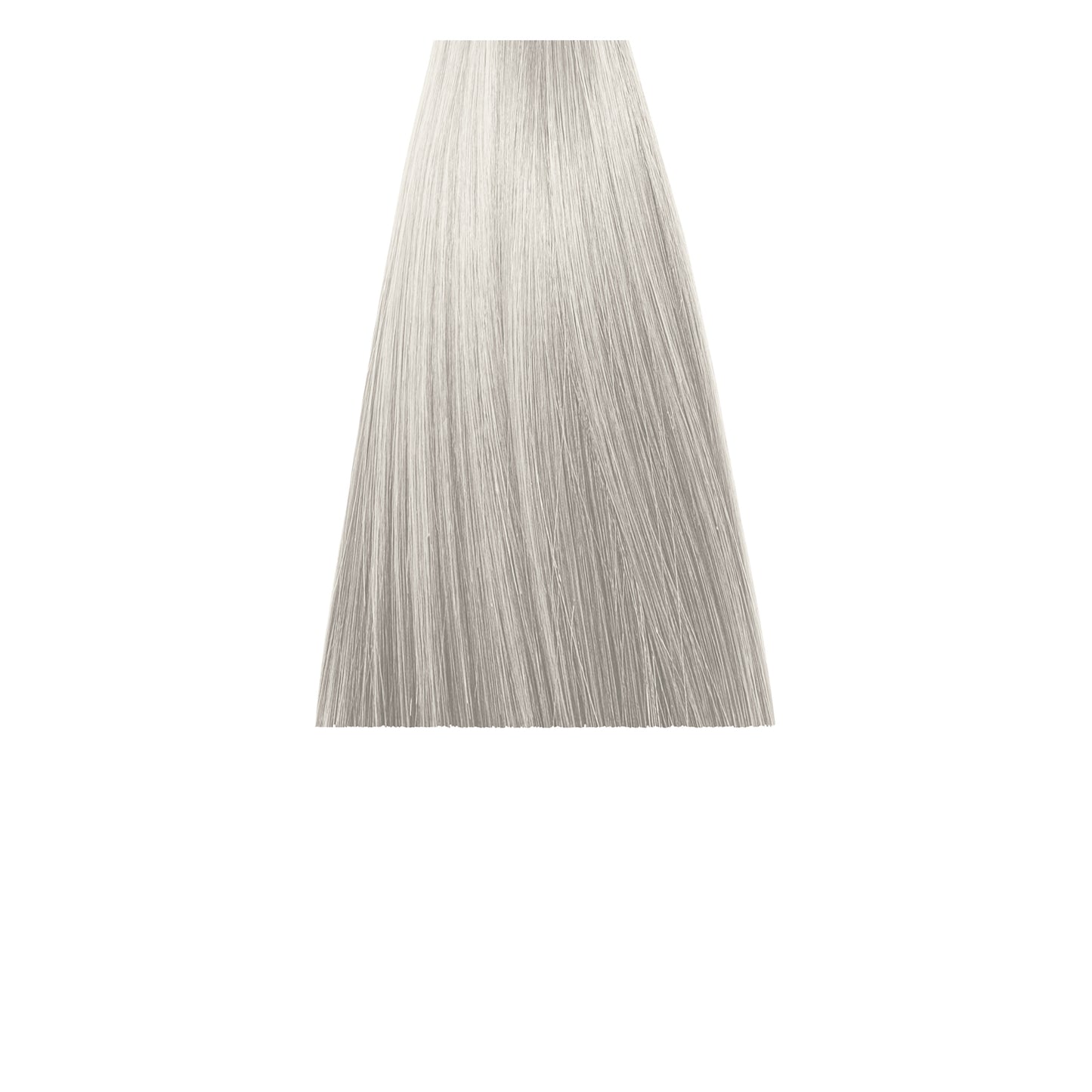 Smooth ash blonde hair swatch for professional hair coloring and styling