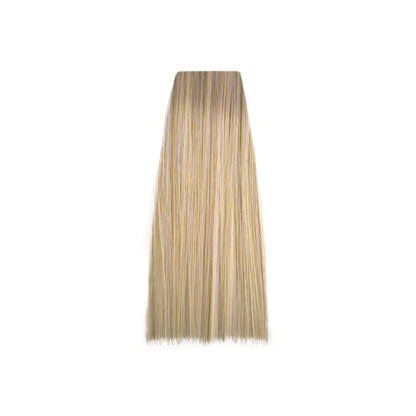 Blonde hair swatch with subtle highlights for salon color selection