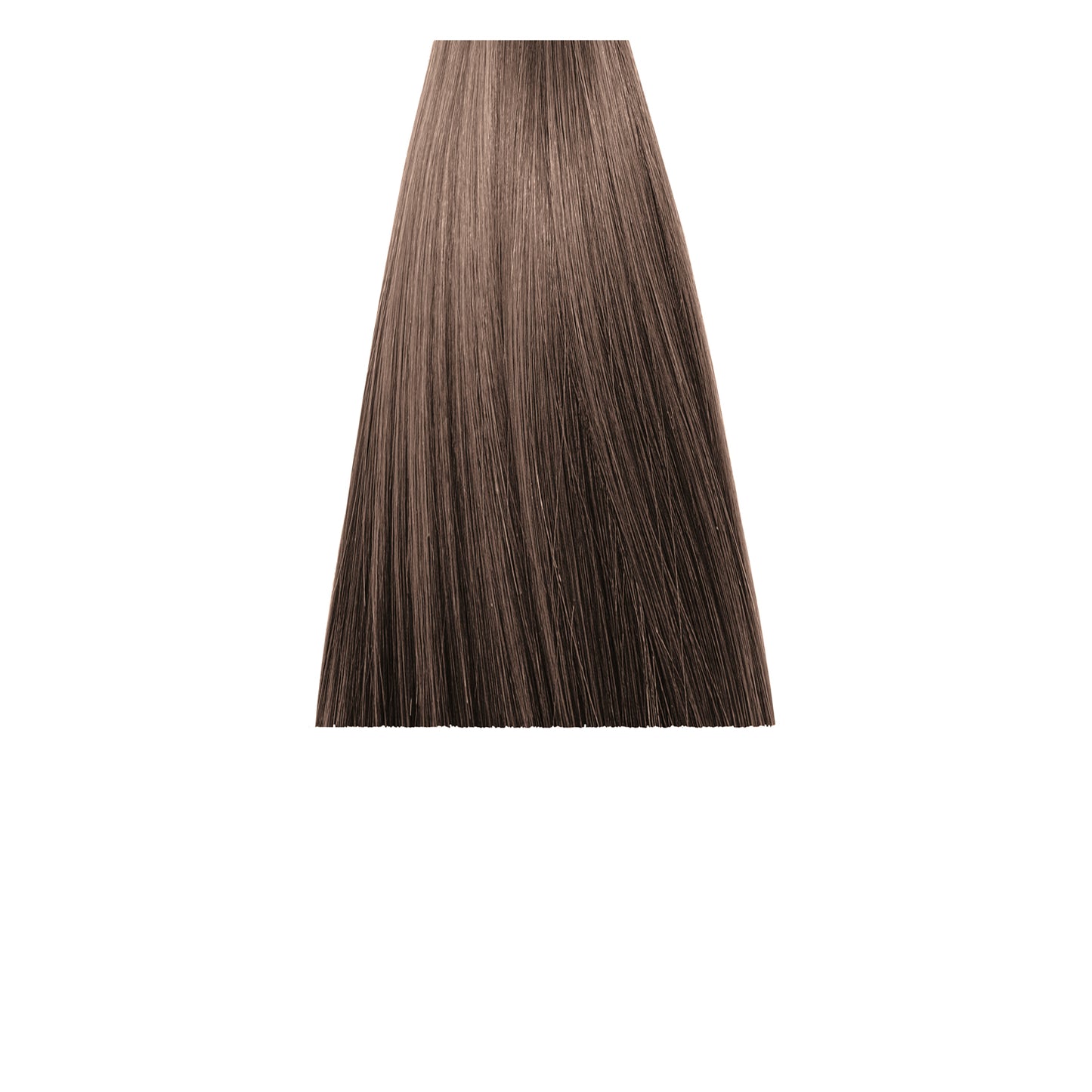 Smooth chestnut brown hair swatch for salon color matching