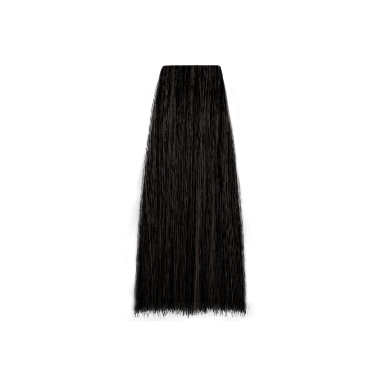 Deep black hair swatch for salon color matching and beauty styling