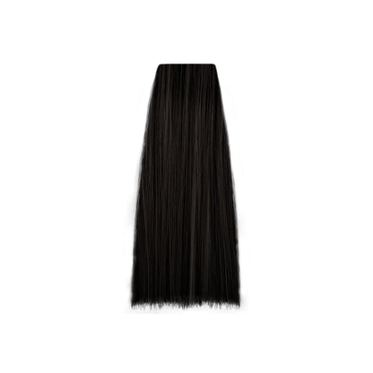 Deep black hair swatch for salon color matching and beauty styling