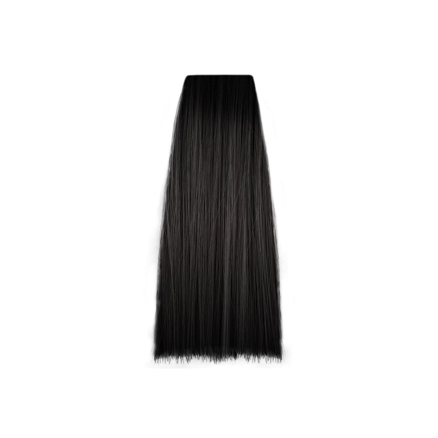 Smooth black hair swatch for beauty salon color selection