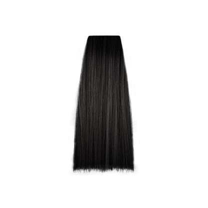 Smooth black hair swatch for beauty salon color selection