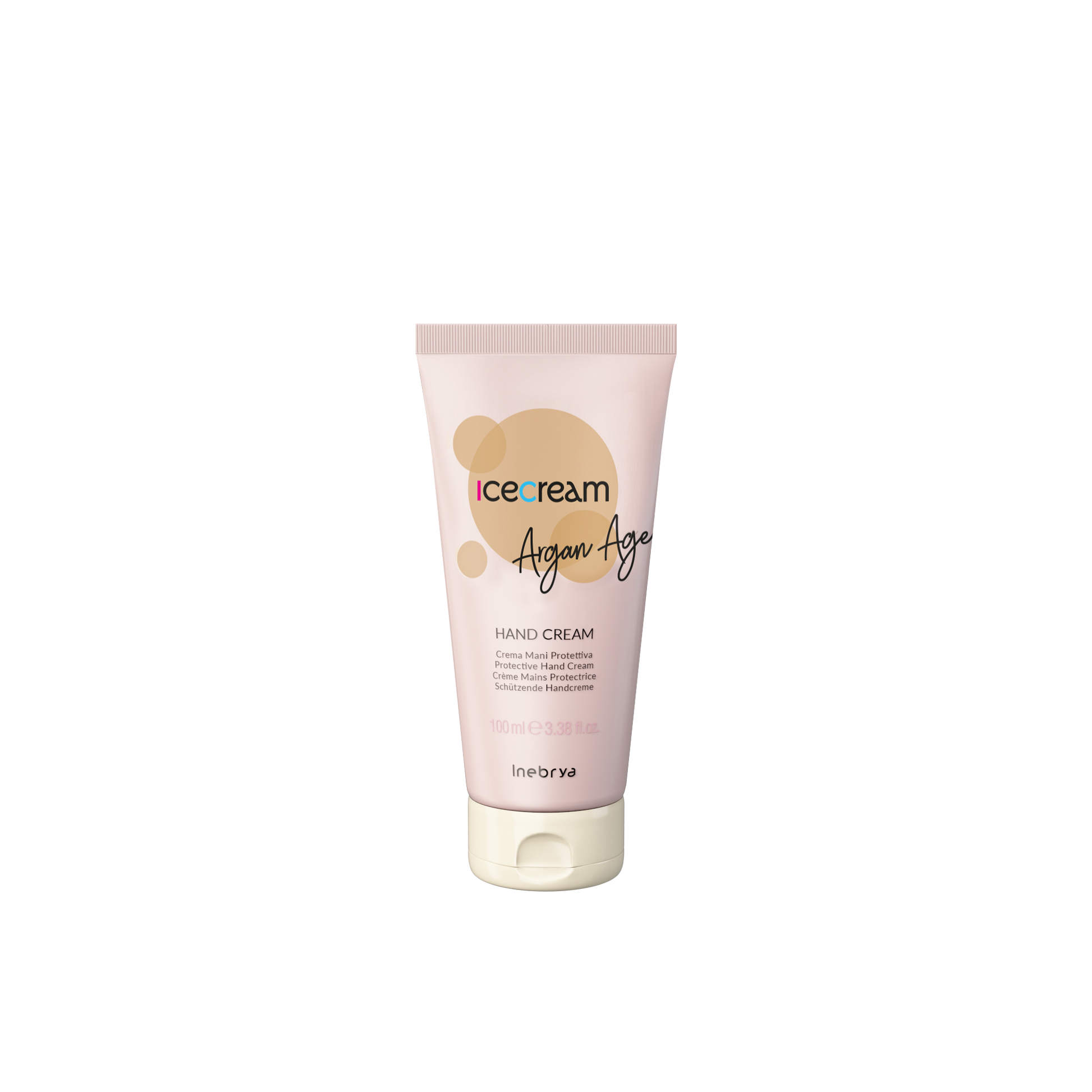 Icecream Argan Age Protective Hand Cream 100ml by Inebrya, moisturizing skincare for soft hands