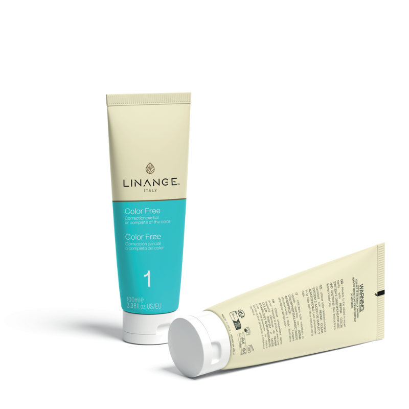 Linange Italy Color Free hair color correction cream, 100ml tube for partial or full color correction