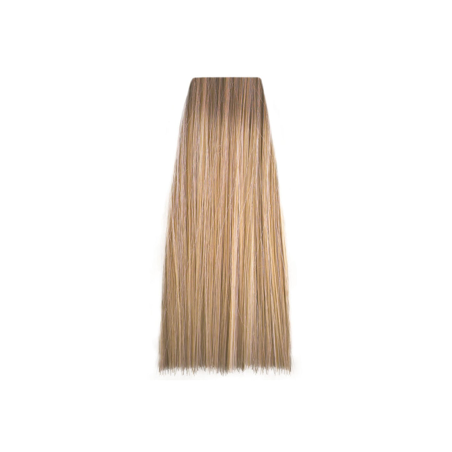 Blonde hair extension with natural highlights, sleek and straight for beauty styling