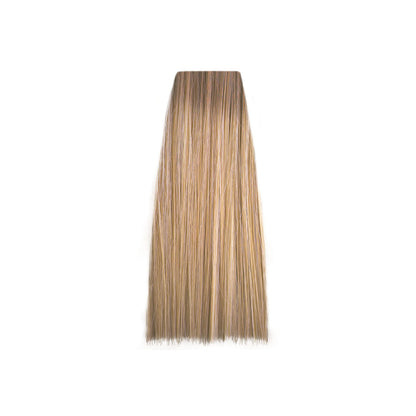 Blonde hair extension with natural highlights, sleek and straight for beauty styling