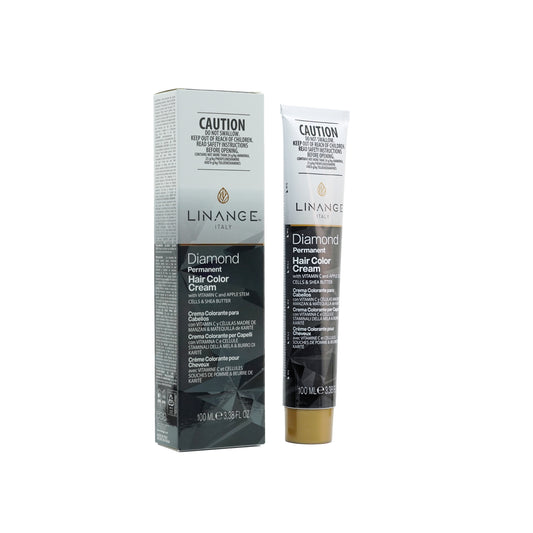 Linange Italy Diamond Permanent Hair Color Cream with Vitamin C & Shea Butter, 100ml