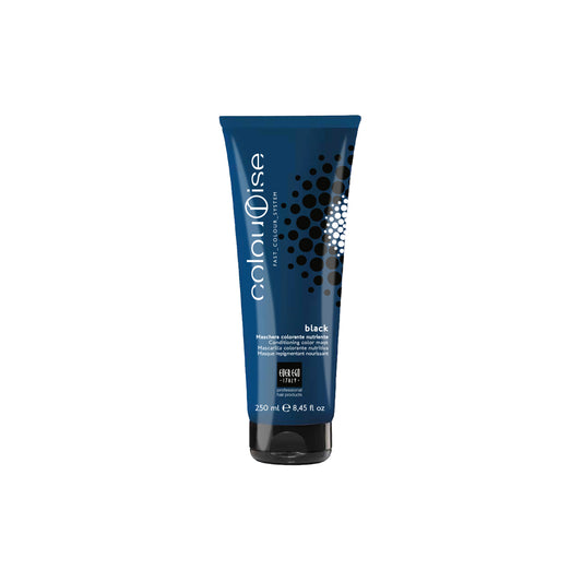 Black conditioning color mask for hair, 250ml, professional hair care product with nourishing formula